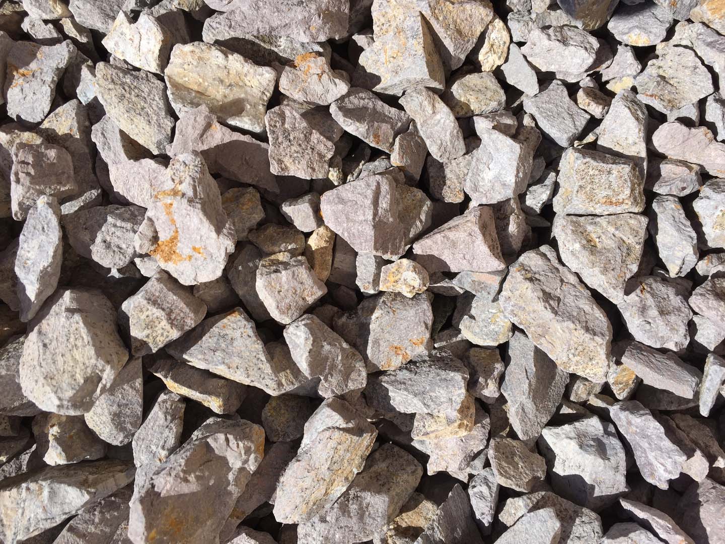Pile of gray stones and rocks