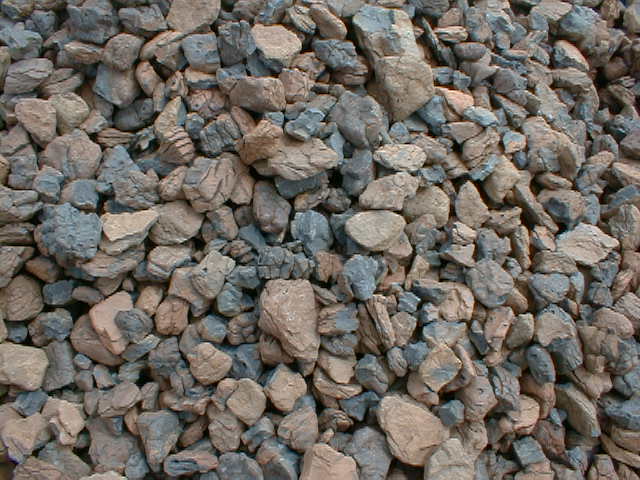 Pile of small brown and gray rocks
