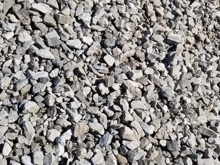 Pile of gray gravel stones