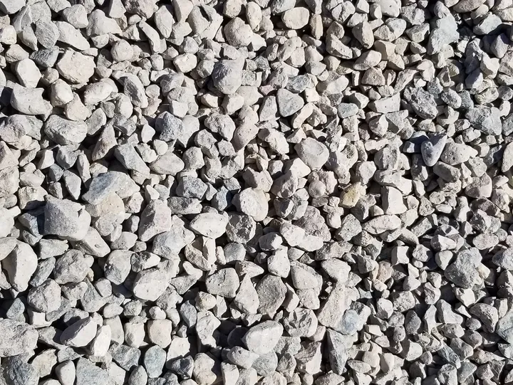 Close-up of gray gravel stones on ground